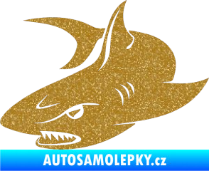 Samolepka Žralok 012 levá Ultra Metalic zlatá
