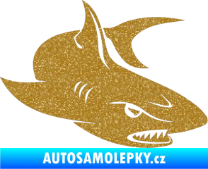 Samolepka Žralok 012 pravá Ultra Metalic zlatá