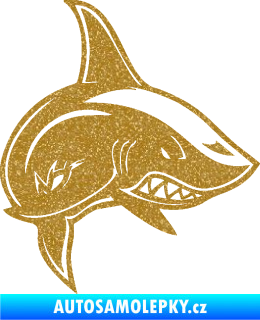 Samolepka Žralok 013 pravá Ultra Metalic zlatá