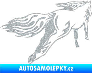 Samolepka Animal flames 009 pravá kůň Ultra Metalic stříbrná metalíza
