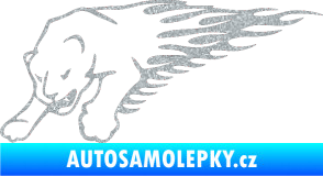 Samolepka Animal flames 020 levá puma Ultra Metalic stříbrná metalíza