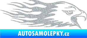 Samolepka Animal flames 023 pravá orel Ultra Metalic stříbrná metalíza