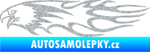 Samolepka Animal flames 026 levá orel Ultra Metalic stříbrná metalíza