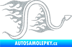 Samolepka Animal flames 040 pravá had Ultra Metalic stříbrná metalíza