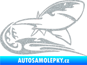 Samolepka Animal flames 041 pravá žralok Ultra Metalic stříbrná metalíza