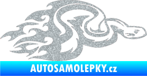 Samolepka Animal flames 042 pravá had Ultra Metalic stříbrná metalíza
