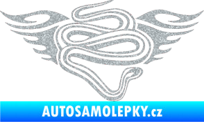 Samolepka Animal flames 043 pravá had Ultra Metalic stříbrná metalíza