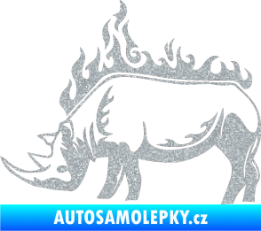 Samolepka Animal flames 049 levá nosorožec Ultra Metalic stříbrná metalíza