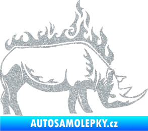 Samolepka Animal flames 049 pravá nosorožec Ultra Metalic stříbrná metalíza
