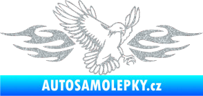 Samolepka Animal flames 054 pravá orel Ultra Metalic stříbrná metalíza