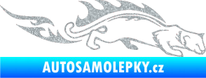 Samolepka Animal flames 056 pravá puma Ultra Metalic stříbrná metalíza