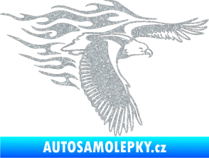 Samolepka Animal flames 060 pravá orel Ultra Metalic stříbrná metalíza