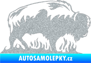 Samolepka Animal flames 071 pravá býk Ultra Metalic stříbrná metalíza