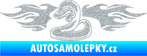 Samolepka Animal flames 072 levá had Ultra Metalic stříbrná metalíza