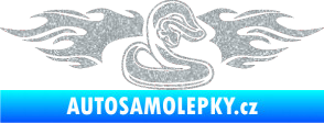 Samolepka Animal flames 072 pravá had Ultra Metalic stříbrná metalíza