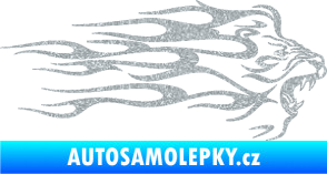 Samolepka Animal flames 103 pravá lev Ultra Metalic stříbrná metalíza
