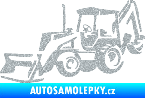 Samolepka Bagr 002 levá Ultra Metalic stříbrná metalíza