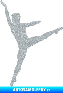 Samolepka Balet tanečník 001 levá Ultra Metalic stříbrná metalíza