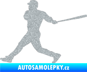 Samolepka Baseball 002 levá Ultra Metalic stříbrná metalíza