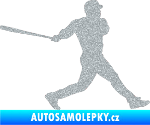 Samolepka Baseball 002 pravá Ultra Metalic stříbrná metalíza