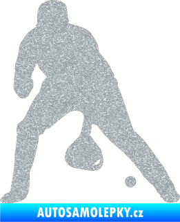 Samolepka Baseball 006 levá Ultra Metalic stříbrná metalíza