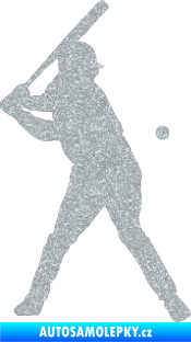 Samolepka Baseball 013 pravá Ultra Metalic stříbrná metalíza