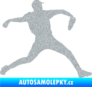 Samolepka Baseball 019 pravá Ultra Metalic stříbrná metalíza