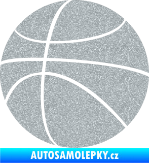 Samolepka Basketbalový míč 001 Ultra Metalic stříbrná metalíza