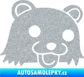 Samolepka Bear pravá Ultra Metalic stříbrná metalíza