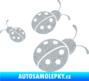 Samolepka Berušky 001 pravá Ultra Metalic stříbrná metalíza