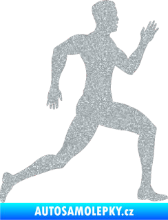 Samolepka Běžec 003 pravá Ultra Metalic stříbrná metalíza