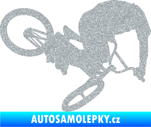 Samolepka Biker 001 pravá Ultra Metalic stříbrná metalíza