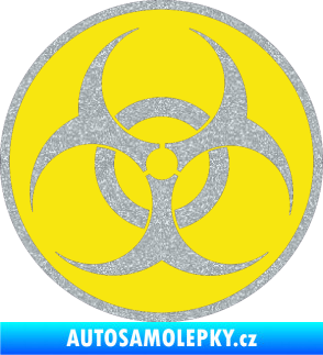 Samolepka Biohazard barevný  Ultra Metalic stříbrná metalíza