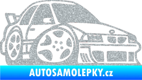 Samolepka BMW e30 karikatura pravá Ultra Metalic stříbrná metalíza