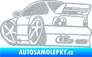 Samolepka BMW e46 karikatura levá Ultra Metalic stříbrná metalíza