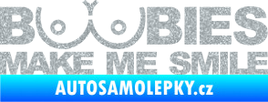 Samolepka Boobies 002  Ultra Metalic stříbrná metalíza