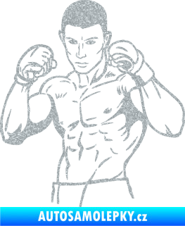 Samolepka Boxer 003 levá Ultra Metalic stříbrná metalíza