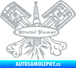 Samolepka Brutal power Ultra Metalic stříbrná metalíza
