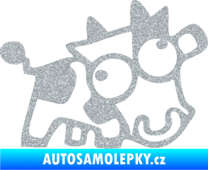 Samolepka Crazy cow pravá Ultra Metalic stříbrná metalíza