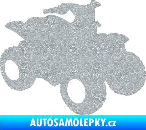 Samolepka Čtyřkolka 001 pravá Ultra Metalic stříbrná metalíza