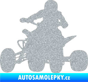 Samolepka Čtyřkolka 002 levá Ultra Metalic stříbrná metalíza