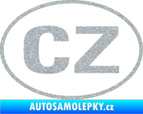 Samolepka CZ značka bez podkladu Ultra Metalic stříbrná metalíza