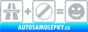 Samolepka Dálnice + konec omezení rychlosti = jízda Ultra Metalic stříbrná metalíza
