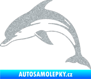 Samolepka Delfín 002 levá Ultra Metalic stříbrná metalíza
