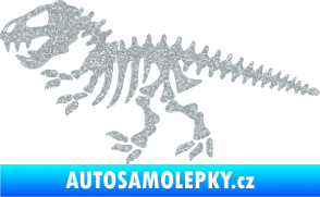 Samolepka Dinosaurus kostra 001 levá Ultra Metalic stříbrná metalíza