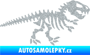 Samolepka Dinosaurus kostra 001 pravá Ultra Metalic stříbrná metalíza