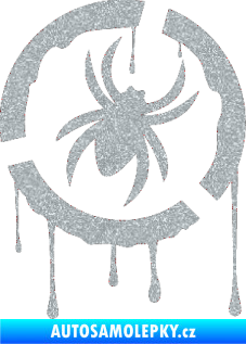 Samolepka Pavouk 001 - pravá Ultra Metalic stříbrná metalíza