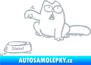 Samolepka Dolej diesel - levá Ultra Metalic stříbrná metalíza