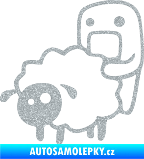 Samolepka Domo 005 levá love sheep Ultra Metalic stříbrná metalíza