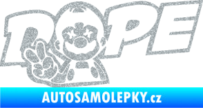 Samolepka Dope nápis s klaunem Ultra Metalic stříbrná metalíza